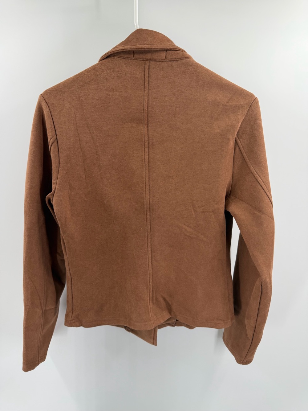 Automet Faux Leather Suede Brown Moto Jacket Size Small New with tags - Picture 4 of 7